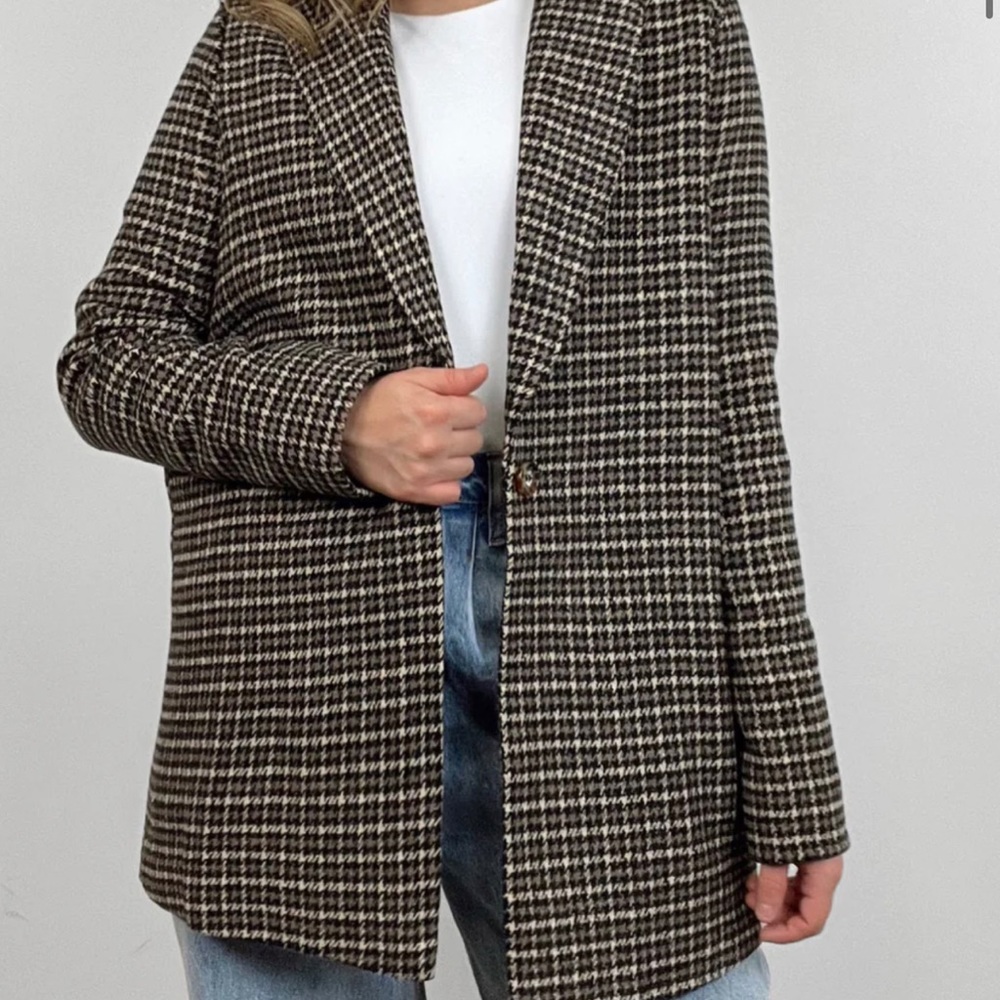 Oversized wool blend blazer